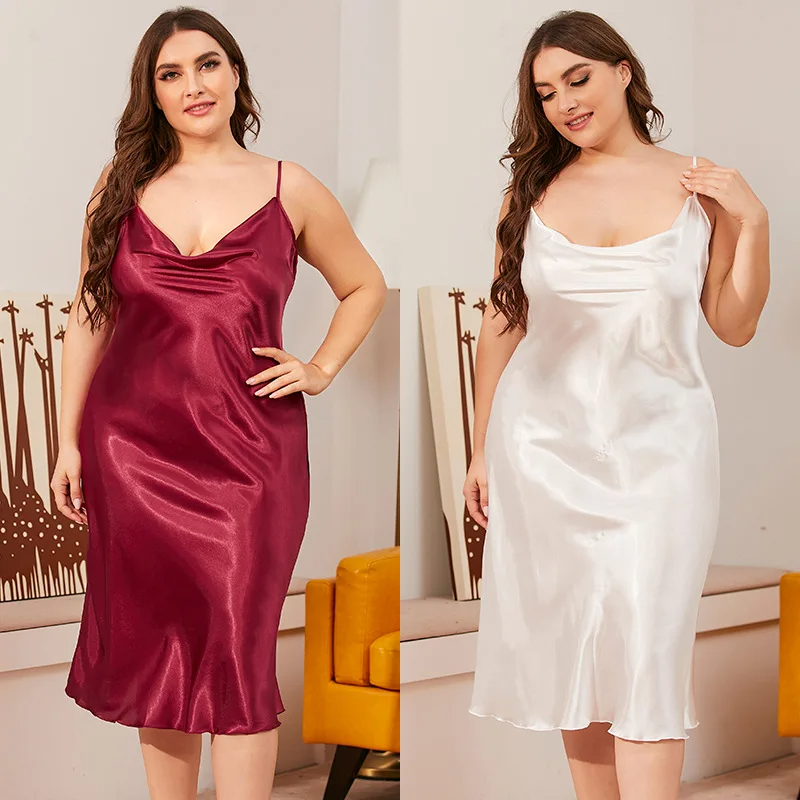 The Beauty of Plus Size Satin Nightgowns插图1