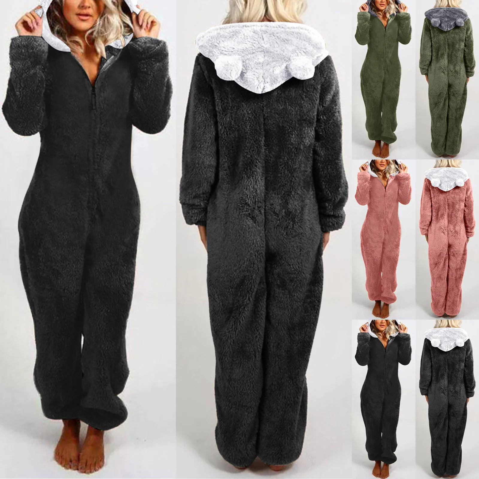 plus size fleece pajamas women