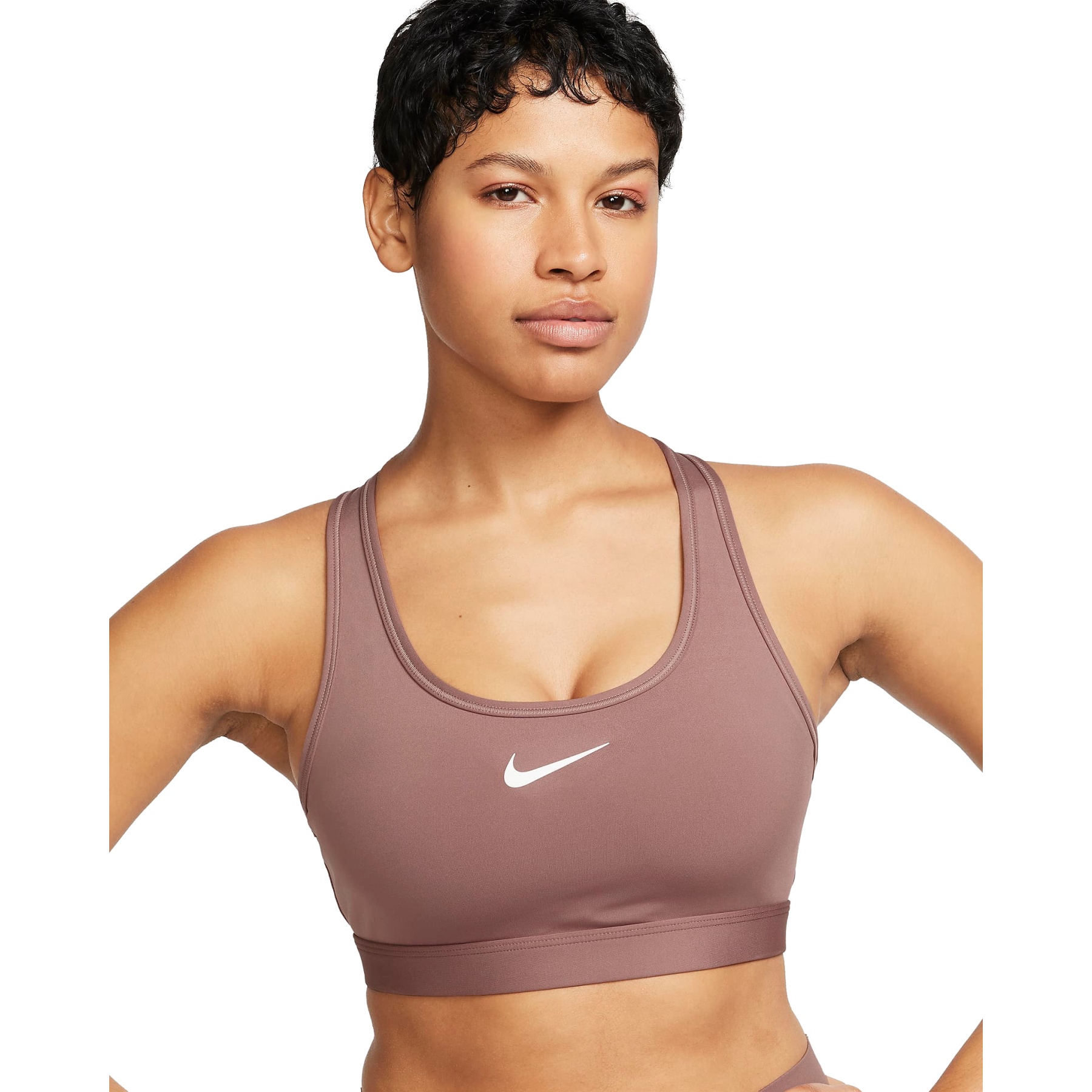 nike swoosh sports bra